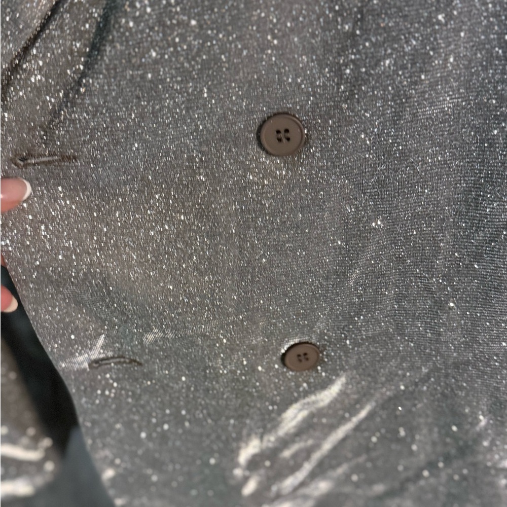 Le Lis NWT Shimmering Silver Women's Blazer - Picture 5 of 5
